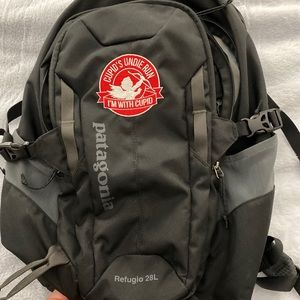 Patagonia Refugio 28L Backpack with Cupid’s Undie Run embroidered patch- unisex